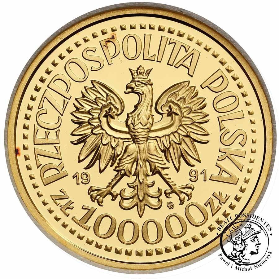 Polska PRÓBA Au 100 000 złotych 1991 Papież Jan Paweł II Ołtarz st.L/L-